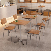 Meubles de restauration en gros, tables et chaises à structure métallique, ensembles de tables et chaises de restaurant et de restauration rapide sur mesure, simples