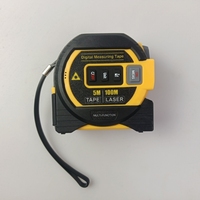 Ruban à mesurer laser portable infrarouge 3 en 1 80m 100m télémètre numérique rétractable ligne croisée verticale télémètre IR