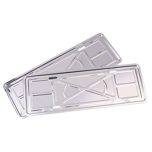 Portatarga in Acciaio Inox per Auto e Moto OLIVER, Vassoio Portatarga Placcato Blu - Product Image 1