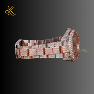 Reloj de diamantes Moissanite atemporal con piedras brillantes de precisión de cuarzo y artesanía de alta gama para un estilo de lujo - Product Image 5