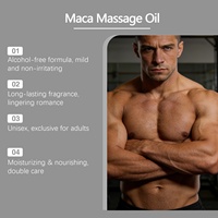 Huile de massage à marque privée en gros : Hydrate, nourrit et stimule – Huile de massage à base de plantes pour hommes à la Maca