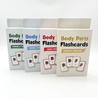 Vente en gros de flashcards bilingues français-anglais pour enfants avec 4 langues africaines |   Cartes d'apprentissage des nombres et des multiplications sur le thème des animaux et de leur anatomie