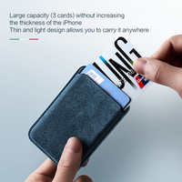 Dompet iPhone Alcantara dengan Tempat Kartu Magnetik Suede Mewah
