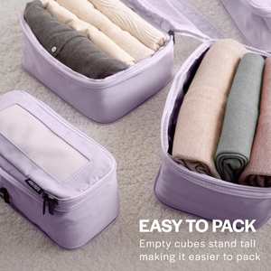 Fashionable Double Zipper Portable Compression Packing Cubes Foldable Polyester Travel Luggage Organizer Bags With <b>Suitcases</b> - Product Image 4