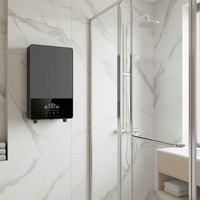 Chauffe-eau électrique instantané en plastique avec indicateur de code d'erreur intégré et affichage LED pour la maison et les camping-cars (sans réservoir)