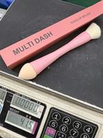 Pinceau de maquillage rose personnalisable, design intégré, pour fard à paupières et blush, compatible végétalien, facile à transporter, outil de voyage portable