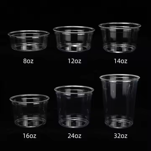 BPA-Miễn phí dùng một lần nhựa Bát salad rõ ràng để đi Nắp thực phẩm cấp thực hiện-Về lưu trữ Kích thước 8oz 12oz 16oz 24oz salad tấm bát - Product Image 1