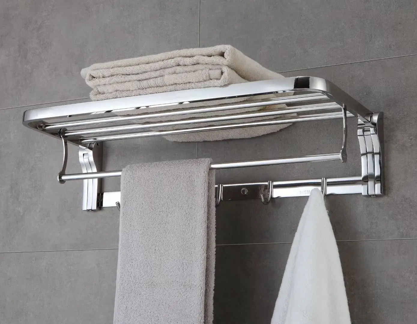 Toallero SS304 de alta calidad, accesorio de baño, toallero moderno antioxidante, longitud de 60cm, toallero, toallero cromado satinado negro