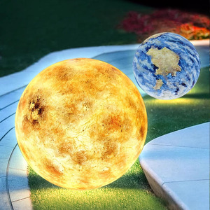 Lampe Solaire LED Moderne IP65 Étanche 3000K Blanc Chaud 360° pour Jardin, Villa et Cour - Effet Atmosphère Lune - Vente <span class=keywords><strong>en</strong></span> Gros - Product Image 1