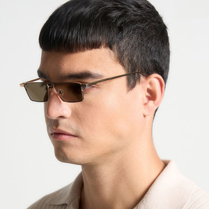 LMA 3524, Nuevas Gafas de Sol de Moda para Hombre, Metal Dorado, Lentes Cuadradas UV400, Gafas de Sol Personalizadas para Mujer, Diseño Punk de Alta Calidad - Product Image 2