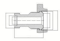 Adaptateur de raccord à marteau à diamètre variable en acier forgé API 6C 2" 3" pour connexion par soudage haute pression, surface lisse