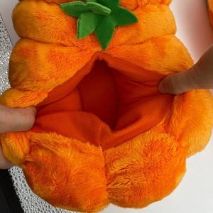 Femme Femme Femme Dames Hommes Hommes Doux Velours Citrouille Halloween Intérieur Maison Jouet en peluche antidérapant Chaussons Bottes Booties - Product Image 3
