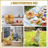 Panier à fruits en bambou en forme d'éléphant, support pliable pour le rangement des légumes pour la cuisine et les fêtes