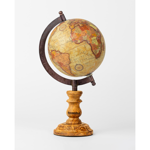 Globo Terrestre Classico da Scrivania Buondioli in Legno Rotante Design Tradizionale Educativo Misura Media - Product Image 1