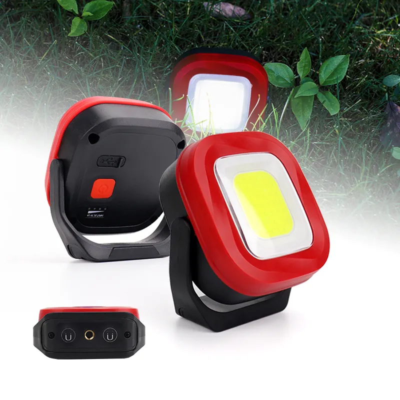 Outdoor Emerger 1000Lumen 6000k COB Lampen USB-Ladegerät Metall magnet halterung Ständer großer Kopf Tragbare LED-Arbeits leuchte Camping leuchte