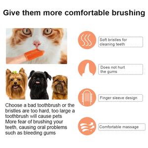 Fábrica al por mayor logotipo personalizado gato cepillo de dientes mascota dedo cepillo perro dedo cepillo de dientes - Product Image 5
