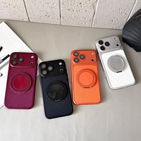 Étui de téléphone magnétique à rabat avec texture litchi perforée à 360 degrés pour iPhone 18 Pro Max, iPhone 18 Pro et 17 Pro Max