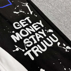 Sweat à capuche personnalisé imprimé bouffant Gallery Pantalon de survêtement évasé décontracté Pantalon de survêtement à taille élastique pour homme Pantalon de survêtement empilé pour homme - Product Image 6