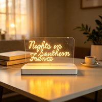 Letrero de Neón LED Personalizado, Luz Decorativa de Escritorio, Tablero de Mensajes Acrílico Personalizado, Luz Nocturna Cálida para Decoración del Hogar
