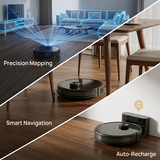 PX8 LDS Laser Robot Vacuum 3-in-1 Sweep Mop Smart Mapping Obstacle Avoidance Auto Recharge Household HEPA Filter Floor Cleaner
