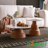 Ensemble de meubles modernes de luxe nordique, meubles durables pour chambre à coucher, salon, table basse ronde design