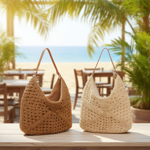 Borsa a Tracolla in Carta Intrecciata Monocolore 35x36x25cm, Borsa alla Moda per Donna - Product Image 2