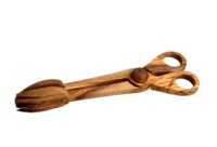 Handgemaakte olijfhouten toasttang, elegant grillgereedschap, 27cm/10,5 inch, milieuvriendelijk, InterCraft model OST21, geschikt voor serveren