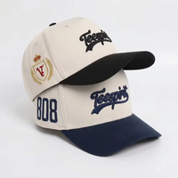 Casquettes de baseball personnalisées à deux tons avec logo brodé, prix d'usine, logo brodé en 3D