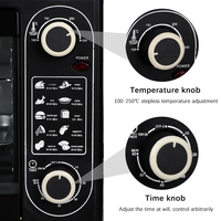 Vente en gros professionnelle 48L Four électrique de grande capacité Four de cuisson commercial Grille-pain Mini four avec minuterie