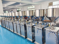Machines de remplissage de bouteilles semi-automatiques en acier inoxydable au prix d'usine pour liquides, pâtes, cosmétiques, shampooings, gels douche