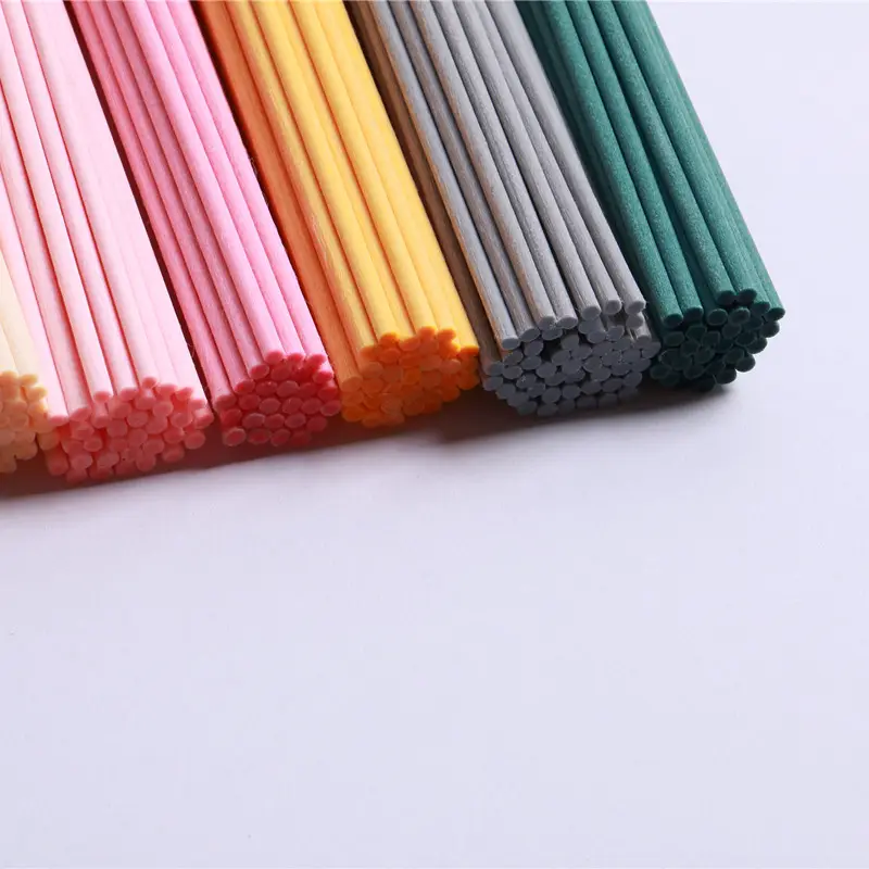 Manufacturer Luxury Essential Oil Diffuser Fiber Sticks Home Fragrance Colorful Reed Diffuser Stick