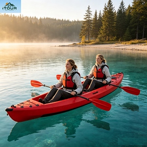 Kayak Plegable Avanzado, <span class=keywords><strong>Canoa</strong></span> Portátil de Carcasa Rígida, <span class=keywords><strong>2</strong></span> <span class=keywords><strong>Plazas</strong></span>, Kayak de Pesca Ligero y Duradero, Bote de Recreo para Lagos y Ríos - Product Image 3