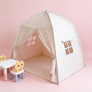 Tente de jeu pop-up pour enfants avec fenêtres et <span class=keywords><strong>porte</strong></span> pour une expérience de camping intérieure imaginative - Product Image 1