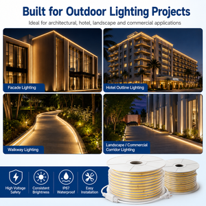 Bande lumineuse <span class=keywords><strong>LED</strong></span> super brillante 220V, 288 <span class=keywords><strong>LED</strong></span>/m, PCB fin de 8 mm, haute densité, <span class=keywords><strong>ruban</strong></span> linéaire flexible <span class=keywords><strong>pour</strong></span> éclairage <span class=keywords><strong>extérieur</strong></span> - Product Image 2