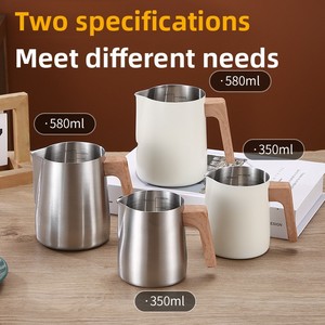 Brocca per Montare il Latte 350/600ML in Acciaio Inox, Brocca per Schiumare il <span class=keywords><strong>Caffè</strong></span> con Scala di Misurazione e Beccuccio Appuntito - Product Image 3