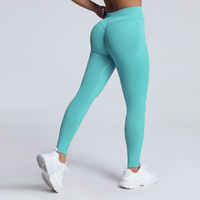 Leggings Deportivos de Cintura Baja para Mujer, Transpirables, Ligeros, de Nailon, Sin Costuras, con Efecto Levanta Glúteos, con Logotipo
