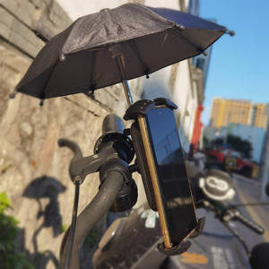 Supporto per Telefono da Moto Flessibile con Rotazione a 360 Gradi, Antiurto, a Sgancio Rapido, per Tubi di Grande Diametro, Adatto a Telefoni Grandi - Product Image 1