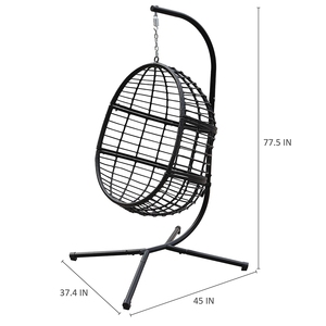 Nouveauté : Fauteuil œuf d'extérieur - Fauteuil suspendu <span class=keywords><strong>pour</strong></span> hôtel et usage résidentiel, mobilier de relaxation suspendu - Product Image 2