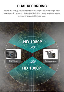 Caméra de voiture 4K boîte noire avant arrière double enregistreur 1080P vision nocturne assistant de stationnement voiture DVR rétroviseur - Product Image 4