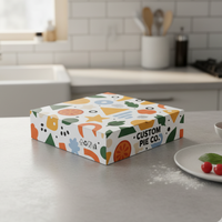 Boîte alimentaire de boulangerie pour retail Boîte d'emballage robuste à rabat avec couvercle à insertion et fond plat