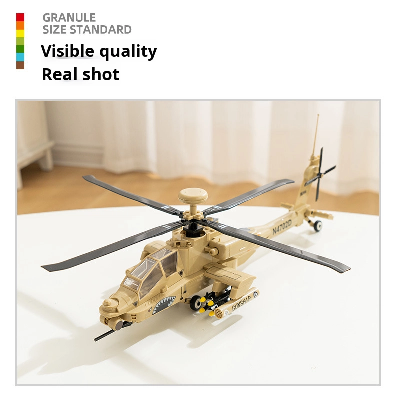 Wange DIY Educational Toys Plastic Military Combat Aircraft Model Building Blocks for Kids 6-12 Years Old