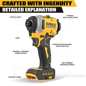 Para Destornillador <span class=keywords><strong>de</strong></span> <span class=keywords><strong>Impacto</strong></span> Inalámbrico <span class=keywords><strong>Dewalt</strong></span> DCF850 <span class=keywords><strong>20V</strong></span>, 205 Nm, 3800 ipm, Mandril Hexagonal <span class=keywords><strong>de</strong></span> 1/4 <span class=keywords><strong>de</strong></span> Pulgada, para Construcción, Bricolaje y Montaje - Product Image 1