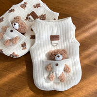 Accessoire moderne pour petit chiot et chat Automne Hiver Vêtements pour chiens en polyester rembourré de coton Chandails pour animaux de compagnie pour Schnauzers