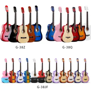 New Arrival OEM Dịch Vụ Blues 6 Dây 38 Inch Vỏ Sò Tây Ban Nha Electric Guitar Acoustic Guitar