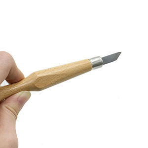 Ensemble de 12 ciseaux à bois avec manche en bois, tige ronde, mesure métrique, pour la sculpture, outils de bricolage - Product Image 2