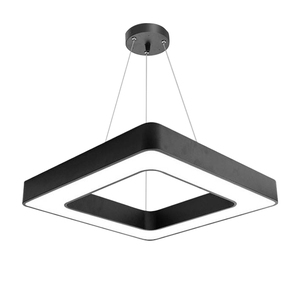 Projecteur LED Suspendu Carré à Coins Arrondis, Qualité Supérieure, Spectre Complet SMD2835 36W 2700K, Noir, Dimmable - Product Image 5
