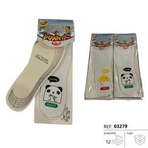 Solette per bambini taglia 26-36 con design panda, coppia destra e sinistra - Product Image 1