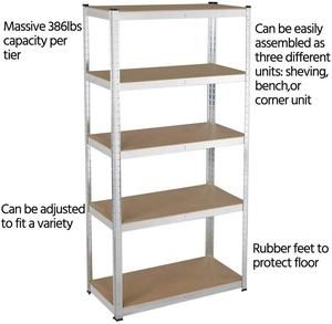 Estantería Metálica <span class=keywords><strong>de</strong></span> Acero sin Pernos <span class=keywords><strong>de</strong></span> 5 Niveles, Estantería Metálica Galvanizada sin Pernos - Product Image 3