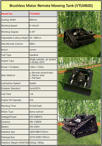 Household Industrial Cordless 4-Stroke 24V Radio Controlled Track Mowing <strong>Lawnmower</strong> and Snow <strong>Plow</strong> with Low Price - Product Image 3