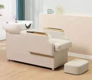 k Modern minimalist salon shampoo chair high-density <b>sponge</b> ceramic basin salon furniture - Product Image 4